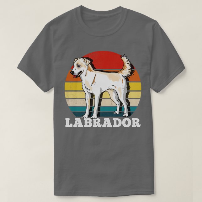 Camiseta Labrador Dog Lover Retro (Frente do Design)