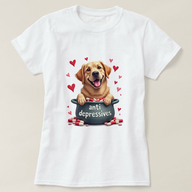 Camiseta Labrador, dourado (Frente do Design)