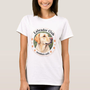 Camiseta Labrador, dourado "Clube - Somente Membros"