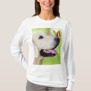 Camiseta Labrador E Travesseiro decorativo De Borboleta