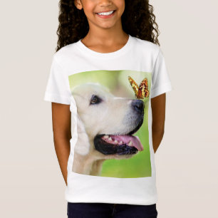 Camiseta Labrador E Travesseiro decorativo De Borboleta