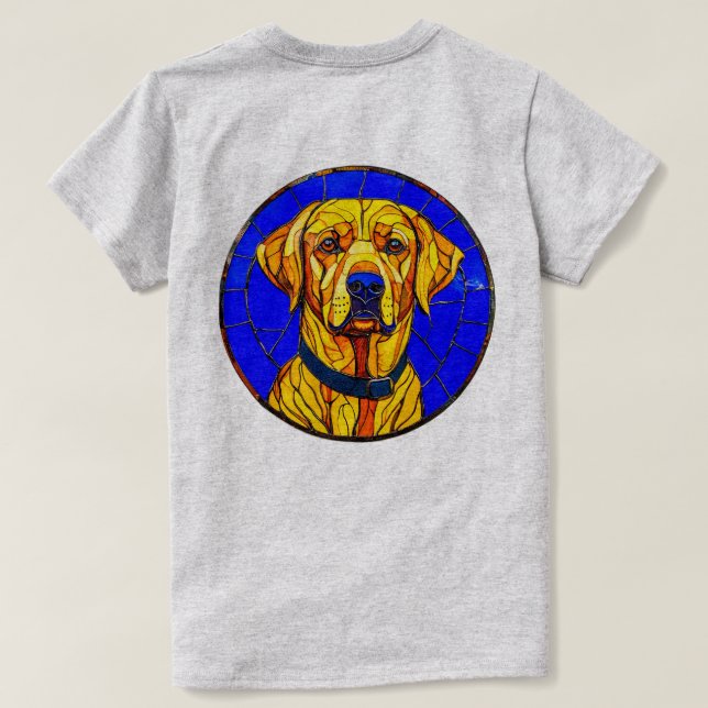 Camiseta Labrador em vitral (Verso do Design)