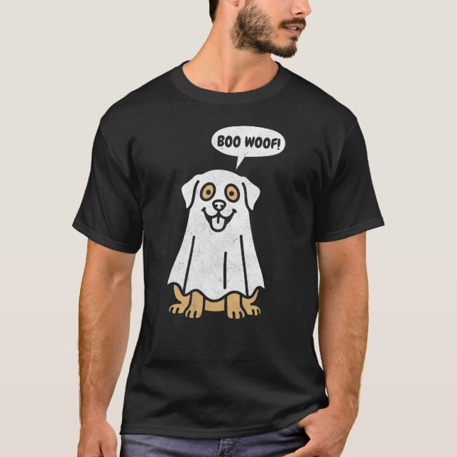 Camiseta Labrador engraçado fantasma de Halloween (Frente)