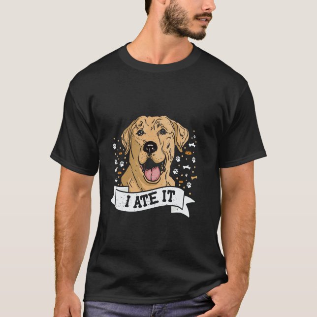 Camiseta Labrador EU COMI Labrador Retriever Cachorro Engra (Frente)