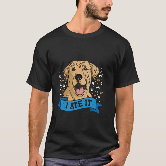 Camiseta Labrador EU COMI Labrador Retriever Cachorro Engra (Frente)