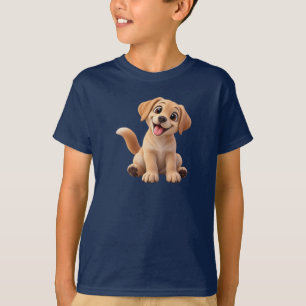 Camiseta Labrador Fofo – Cachorrinho Labrador Golden Feliz