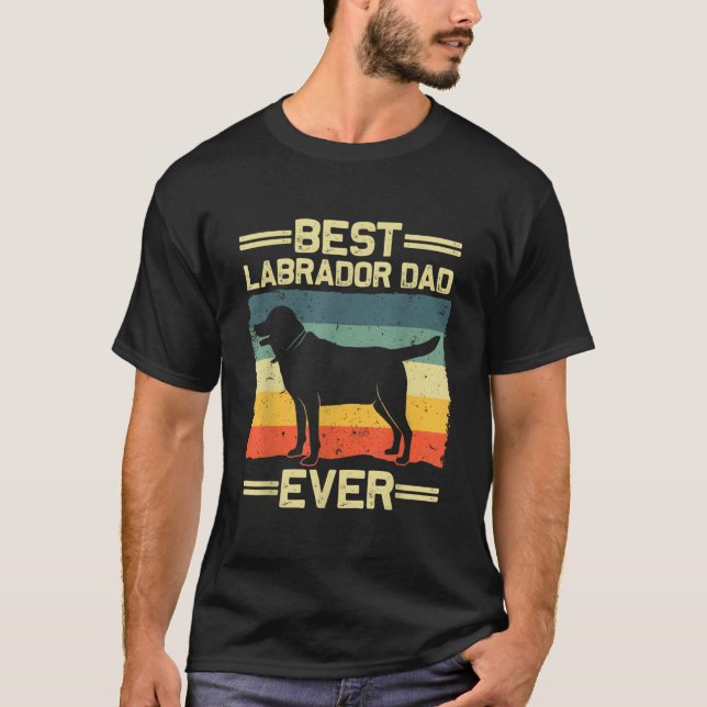 Camiseta Labrador For Dad Black Lab Yellow Labrador Retriev (Frente)