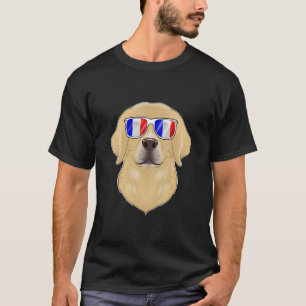 Camiseta Labrador France Óculos escuros I Bandeira Francesa
