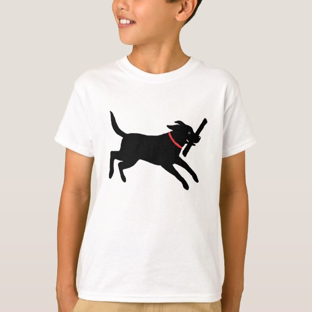 Camiseta Labrador Jogador Retriever Cachorro Negro Em Execu (Frente)