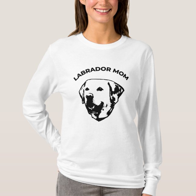 Camiseta Labrador Mãe T-Shirt (Frente)