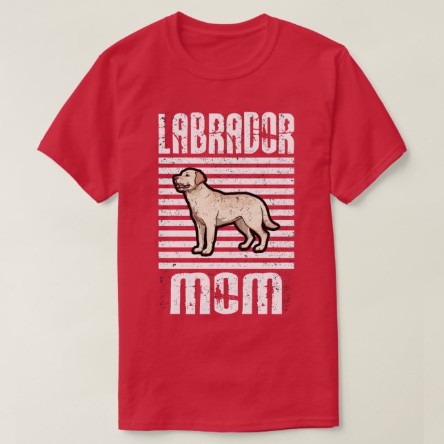 Camiseta Labrador Mamãe Orgulhosa Cães (Frente do Design)