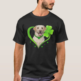 Camiseta Labrador No Cão De Dia de São Patrício Cardíaco De