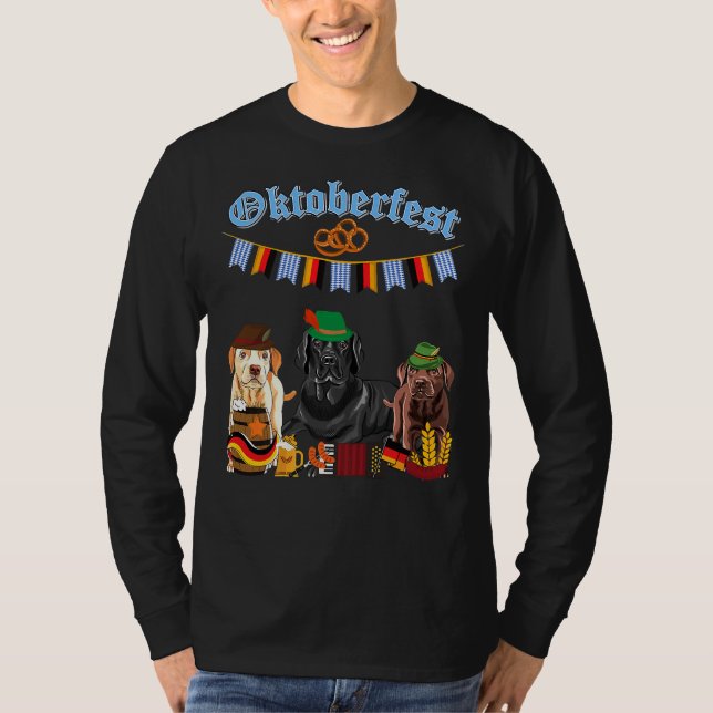 Camiseta Labrador Oktoberfest Black Lab (Frente)