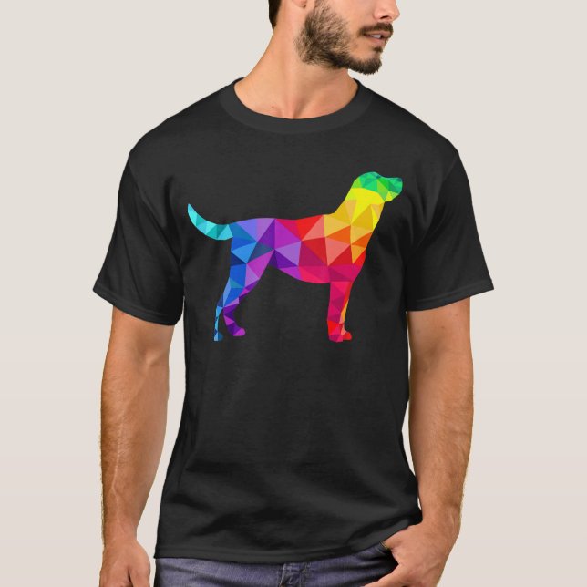 Camiseta Labrador Orgulho gay Lgbt Lgbtq Rainbow Flag (Frente)