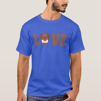 Camiseta Labrador para o Dia dos Namorados Animais Fofos Co