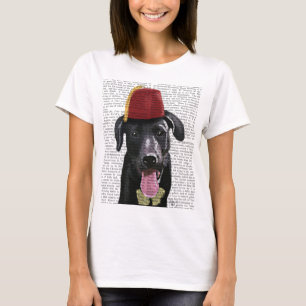Camiseta Labrador Preto Com Fez