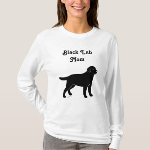 Camiseta Labrador preto com uma língua pequena
