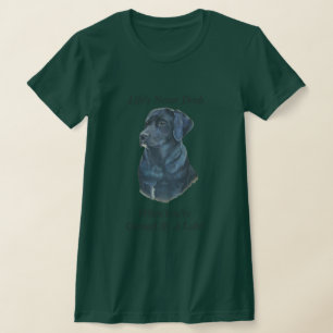 Camiseta labrador preto retrata o slogan original divertido