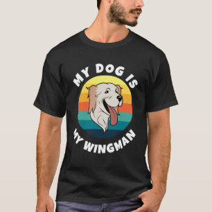 Camiseta Labrador Proprietário Meu Cachorro É Meu Wingman L