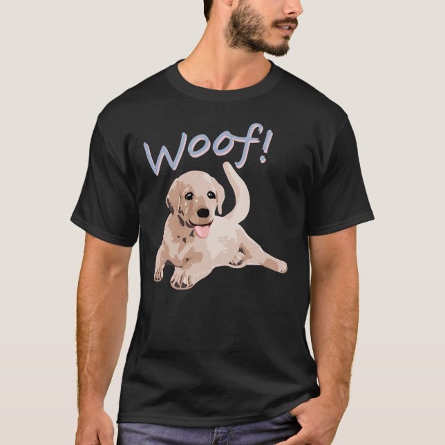 Camiseta Labrador Puppy Impressão (Frente)