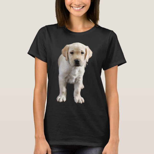 Camiseta Labrador Puppy, Labrador Amarelo, com sete semanas (Frente)