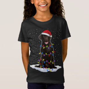 Camiseta Labrador recupera Papais noeis da árvore de Natal