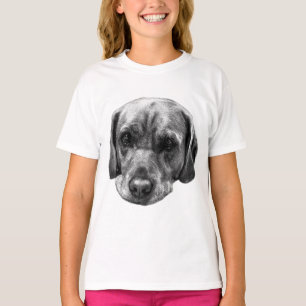 Camiseta Labrador Retrato Monocromático de Fechamento