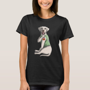 Camiseta Labrador Retriever Adoro mamãe Tatuagem Cachorro d