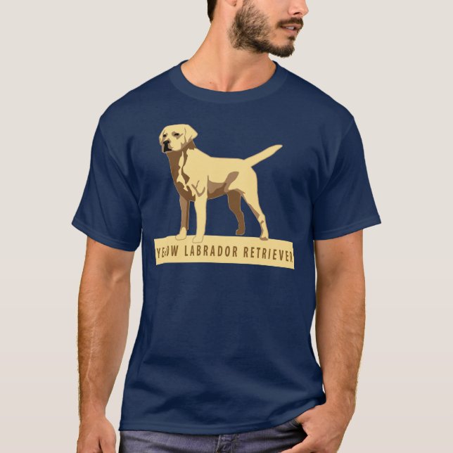 Camiseta Labrador retriever amarelo (Frente)