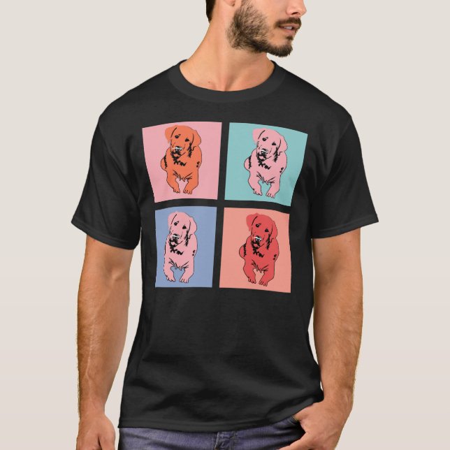 Camiseta Labrador Retriever Andy Warhol Style (Frente)