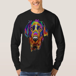 Camiseta Labrador Retriever Animais Belos Splash de Cores