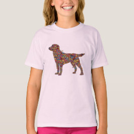 Camiseta Labrador Retriever Butterfly Silhouette Girl's Dog