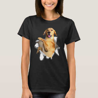 Camiseta Labrador Retriever Cachorro Labrador Tecido Rasgad
