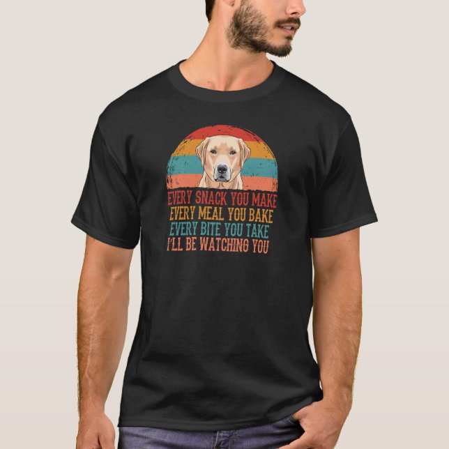 Camiseta Labrador Retriever Cada Snack Que Você Faz (Frente)