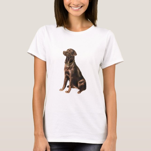 Camiseta Labrador Retriever - Chocolate 1 (Frente)