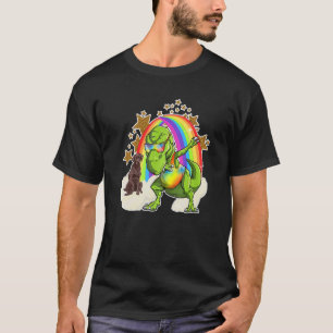 Camiseta Labrador Retriever Chocolate Anda na Arco-íris Dan