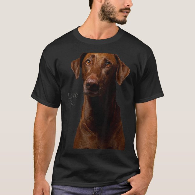 Camiseta Labrador Retriever Chocolate  Lab Tee Mãe Pai Cach (Frente)