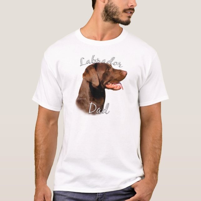 Camiseta Labrador Retriever (chocolate) Pai 2 (Frente)