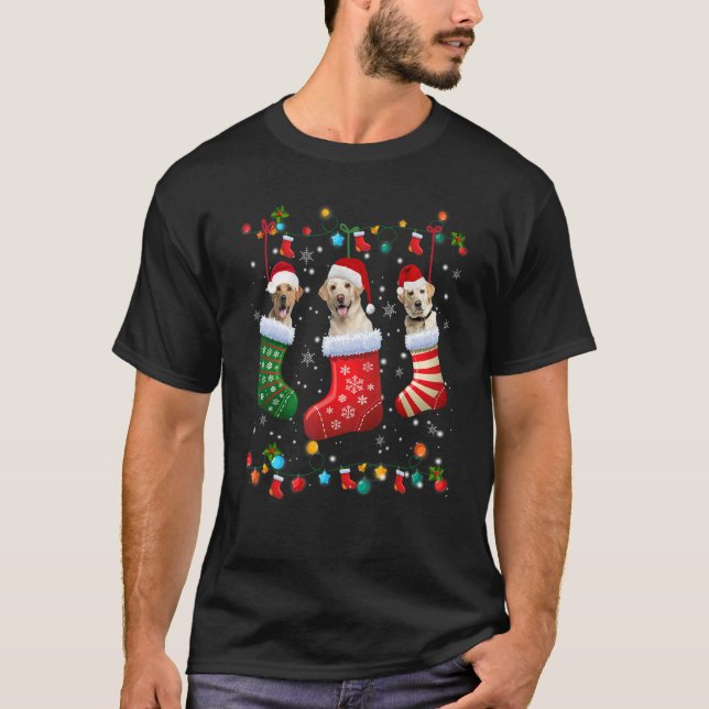 Camiseta Labrador Retriever Christmas Socks  Xmas Pajama La (Frente)