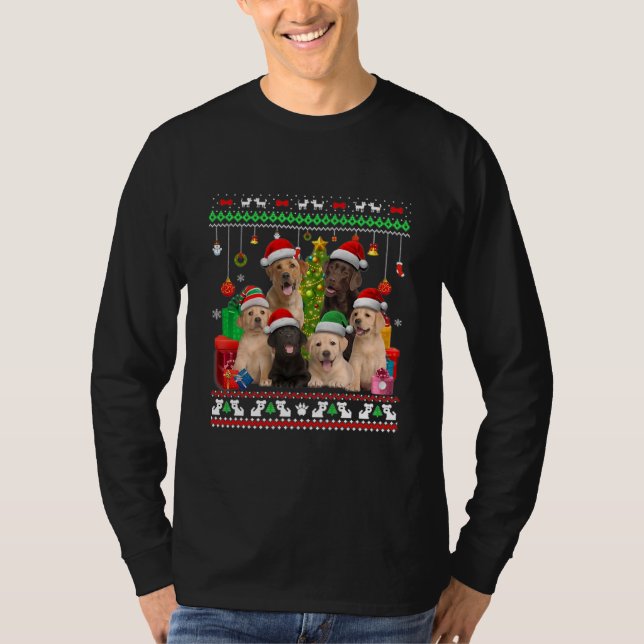 Camiseta Labrador Retriever Christmas Tree Decoration Dog (Frente)