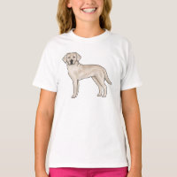 Labrador Retriever Creme Desenho Animado Fofo Arte