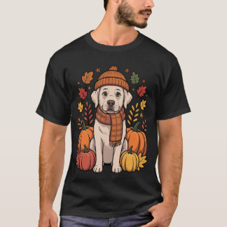 Camiseta Labrador Retriever Dia de Ação de Graças Cachorro