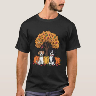 Camiseta Labrador Retriever Dia de Ação de Graças Outono Ár