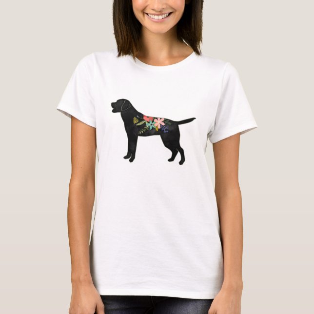 Camiseta Labrador Retriever Dog Breed Bohemian Floral (Frente)