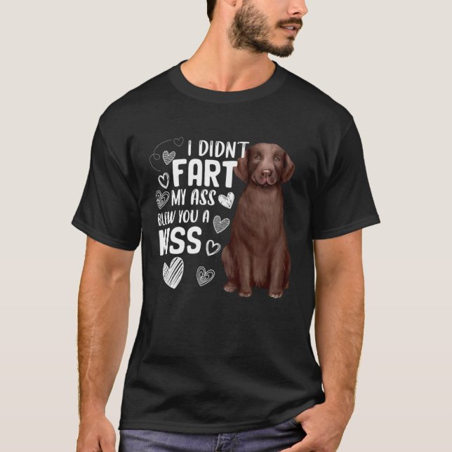Camiseta Labrador Retriever Dog   Cute Fart Blew Kiss (Frente)