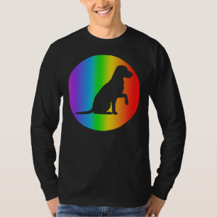 Camiseta Labrador Retriever Dog Rainbow Silhouette