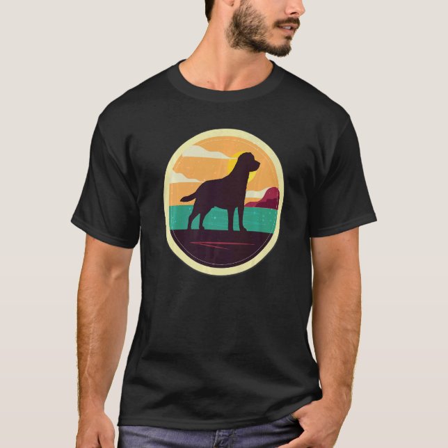 Camiseta Labrador Retriever Dog Retro 8 (Frente)