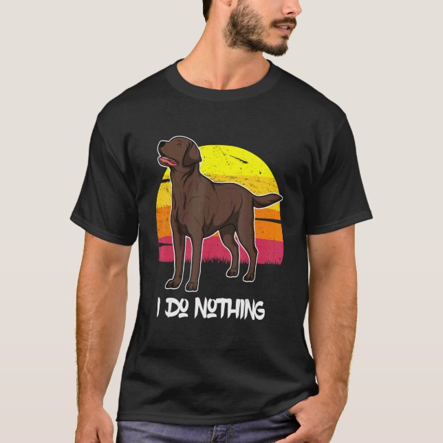 Camiseta Labrador Retriever Dog Sunset 37 (Frente)