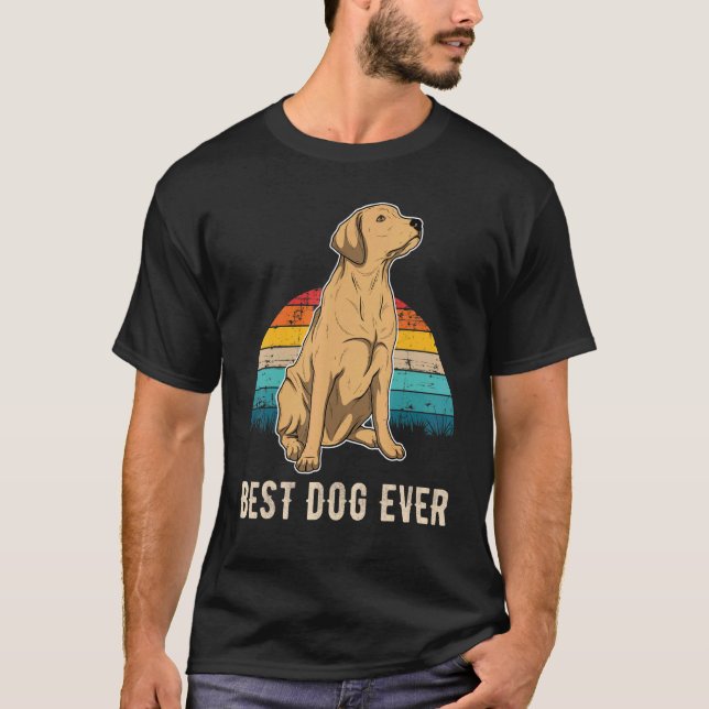 Camiseta Labrador Retriever Dog Sunset 8 (Frente)