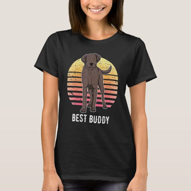 Camiseta Labrador Retriever Dog Sunset 9 (Frente)